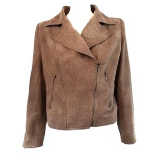 Versatilite Sueded Suedette Asymmetric Zip Jacket